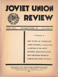 Soviet Union Review, Vol. IX No. 9-10, September-October 1931