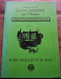 R F G HOLLETT &amp; SON Occasional List 94 Lancashire And Cheshire - 