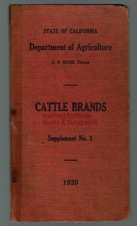 cover of Cattle Brands. Supplement No. 1