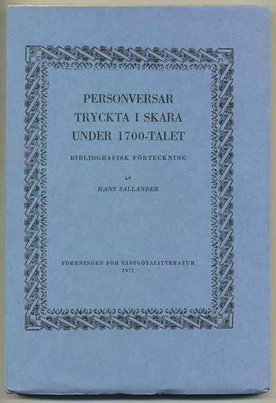 Personversar tryckta i Skara under 1700-talet.…