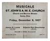 [Broadside for a Church Musical Performance]