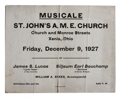 [Broadside for a Church Musical Performance]