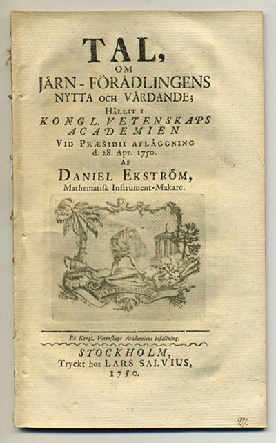 Tal, om järn-förädlingens nytta och vårdande;…