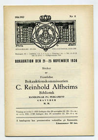 Bokauktion den 21-25 november 1936. Böcker ur…