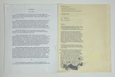 Jim Schnabel" and Schnabel's Response Regarding Remote Viewing, Ingo Swann, Ed Dames [2 Vols.]