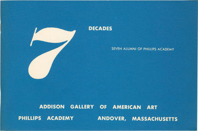 Andover, MA: Addison Gallery of American Art at Phillips Academy, 1969. First Edition. Softcover. Fi...