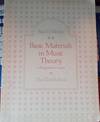 Basic Materials in Music Theory (A Programed Course)