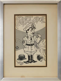 cover of Charlot vs. Adolf (Original comic art, showing Charlie Chaplin as Adenoid Hynkel from "The Great Dictator," circa 1940s, signed by Al Kilgore)