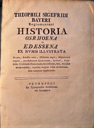 Regiomontani Historia Osrhoena et Edessena ex Numis Illustrata