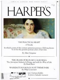 cover of HARPER'S: DEATH OF THE AEROSPACE INDUSTRY, HOLOCAUST THEME PARK, EL SAVADOR