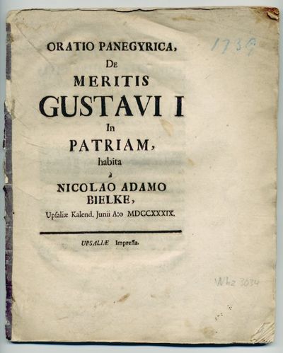 Oratio panegyrica, de meritis Gustavi I in…