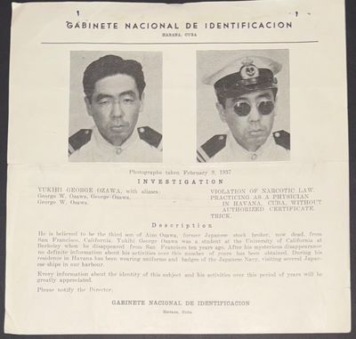Gabinete Nacional de Identificación, Habana, Cuba... Investigation: Yukihi George Ozawa