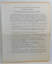 cover of Prepared by T.R. Young, Red Feather Institute, Colorado; Criticism/Self-Criticism. Some Questions and Issues for Socialist Social Scientists at the Friday Mornien Crientation and C/SC Workshop