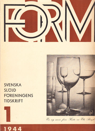 Form. Svenska Slöjdföreningens Tidskrift. Årg.…