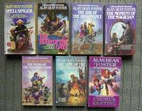 image of 7 ASSORTED BOOKS BY ESTHER FRIESNER. 1. HERE BE DEMONS. 2. DEMON BLUES. 3. GNOME MAN'S LAND. 4. HARPY HIGH. 5. SPELLS OF MORTAL WEAVING. 6. THE WITCHWOOD CRADLE. 7. THE WATER KING'S LAUGHTER.