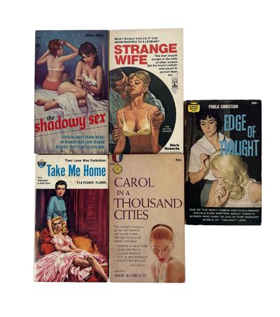LGBTQ+ Literature Lesbian Pulp Fiction 1959 to 1970 Including Edge of Twilight by Paula Christian and Ann Aldrich Collection
