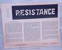 Resistance, An Anarchist Bi-monthly, Vol. 12, No.4, December 1954 - 