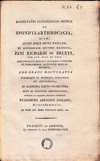 cover of Dissertatio Pathologico-Medica de Spondylanthrocacia