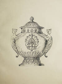 Original ink drawing of elaborate covered bowl