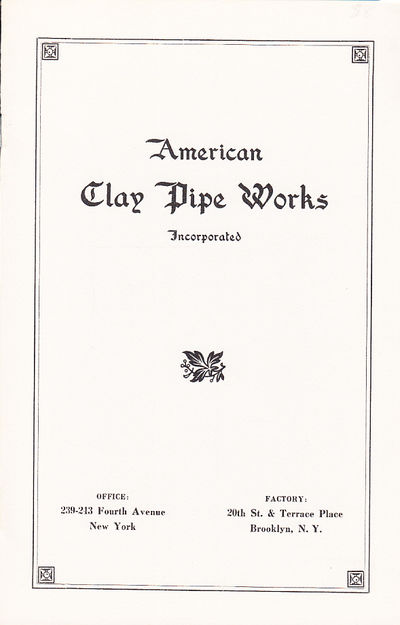 American Clay Pipe Works. Incorporated [= cover…