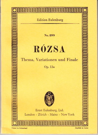 Thema, Variationen und Finale für großes…