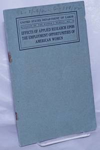 image of Effects of applied research upon the employment opportunities of American women