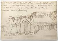 A Train of Thought from Carnegie Tech" -- Humorous Drawing Depicting Student Life at Carnegie Mellon University c.1900