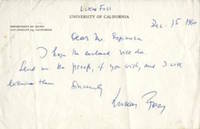 Autograph letter signed to Colombian conductor Guillermo Espinosa by FOSS, Lukas 1922-2009