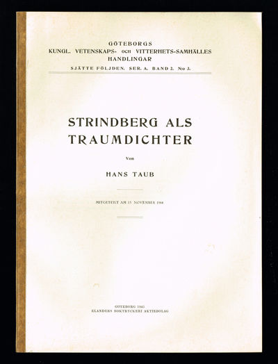 Strindberg als Traumdichter.