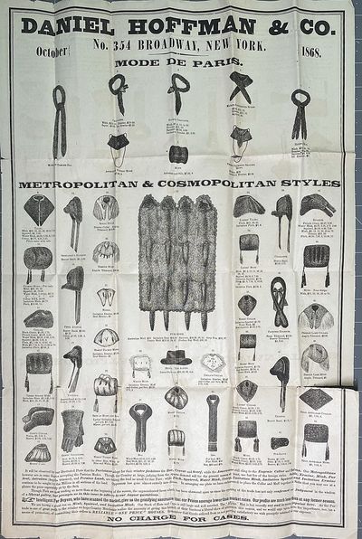 New York, NY: Daniel Homman & Co, 1868. Letter folds, some separations along folds.. A 23