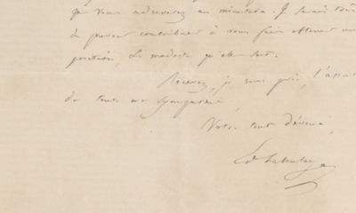Edouard Laboulaye, the French Jurist and Poet Behind the Statue of Liberty, Writes to a Man Hoping to Help Him Obtain a Job in 1871