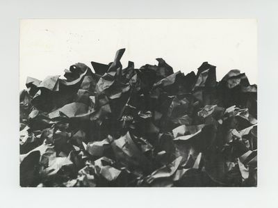 Announcement postcard: Video Sculpture by Reiner Ruthenbeck: Papier (n.d.)