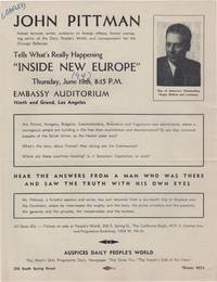 John Pittman; . . . Tells What's Really Happening "Inside New Europe" . .