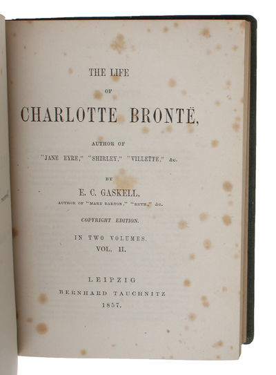 The Life of Charlotte Brontë, Author of "Jane Eyre", "Shirley", "Villette", &c. Copyright Edition. In Two Volumes. 2 Vols. - [THE FIRST BIOGRAPHY OF BRONTË] (photo 2)