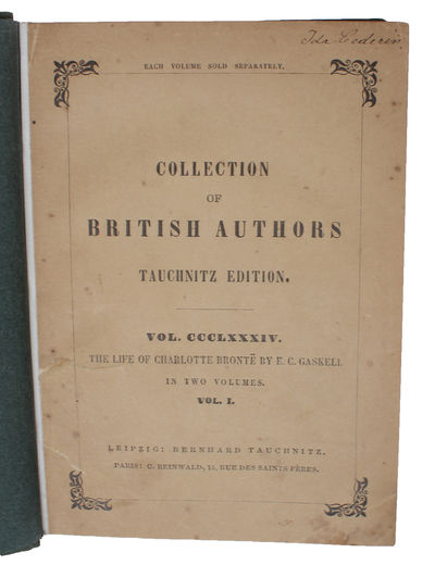 The Life of Charlotte Brontë, Author of "Jane Eyre", "Shirley", "Villette", &c. Copyright Edition. In Two Volumes. 2 Vols. - [THE FIRST BIOGRAPHY OF BRONTË] (photo 4)