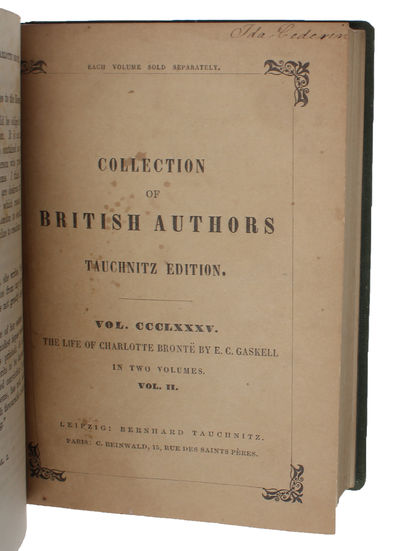 The Life of Charlotte Brontë, Author of "Jane Eyre", "Shirley", "Villette", &c. Copyright Edition. In Two Volumes. 2 Vols. - [THE FIRST BIOGRAPHY OF BRONTË] (photo 7)