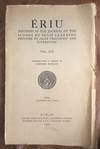 Eriu Vol. XVI 1952 Contributions In Memory Of Osborn Bergin