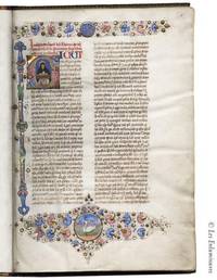 LIBER SUPER ETHICORUM ARISTOTELIS (Commentary on the Ethics of Aristotle);Illuminated manuscript on vellum By Thomas Aquinas by Thomas Aquinas - Hardcover - from Les Enluminures (SKU: 629)