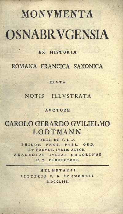 Monvmenta Osnabrvgensia ex historia Romana…