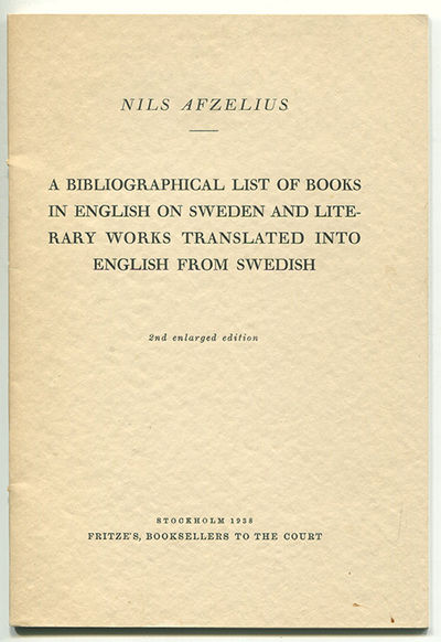 A bibliographical list of books in English on…