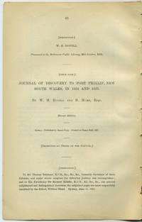 Journal of Discovery to Port Phillip, New South Wales, in 1824 and 1825 in the Royal Geographical Society of Australasia by W.H. and H. Hume; W. Bland (ed.) Hovell - Second edition - 1894 - from Antipodean Books, Maps & Prints (SKU: 25703)