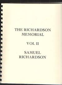cover of The Richardson Memorial, Volume II - Samuel Richardson