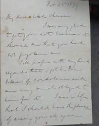 image of Letter by Sir Theophilus Shepstone