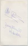 Signatures of Cliff Robertson and Dina Merrill