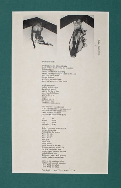 New York, 1972. Matted 8.25