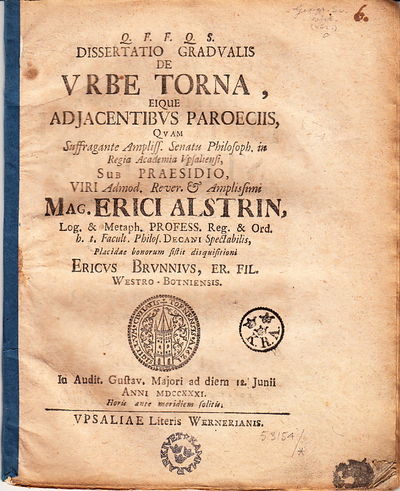 De urbe Torna, eique adjacentibus paroeciis.…