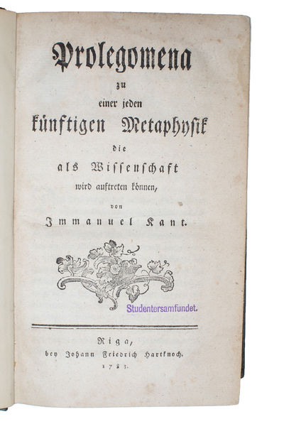 Prolegomena zu einer jeder künftigen Metaphysik…