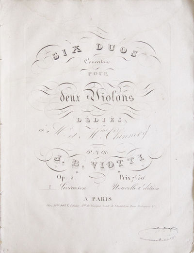 Collection of violin duos in early editions