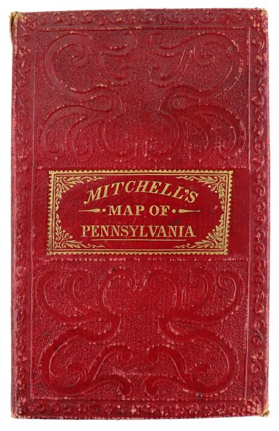 The Tourist's Pocket Map of Pennsylvania Exhibiting its Internal Improvements, Roads Distances &c [cover title: Mitchell's Map of Pennsylvania]