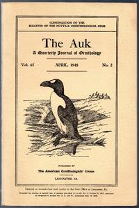image of April 1948 Issue of the Auk a Quarterly Journal of Ornithology Illustrated